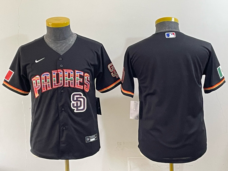 Youth San Diego Padres blank black Nike 2025 MLB Jersey 009->youth mlb jersey->Youth Jersey